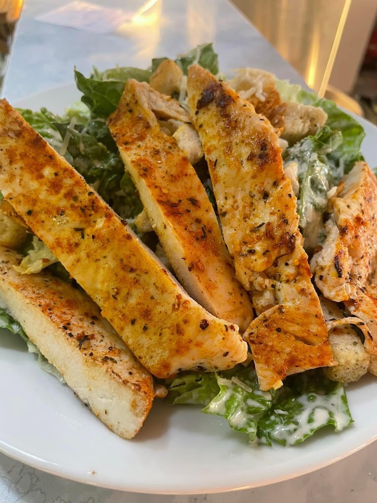 Grilled chicken Caesar salad